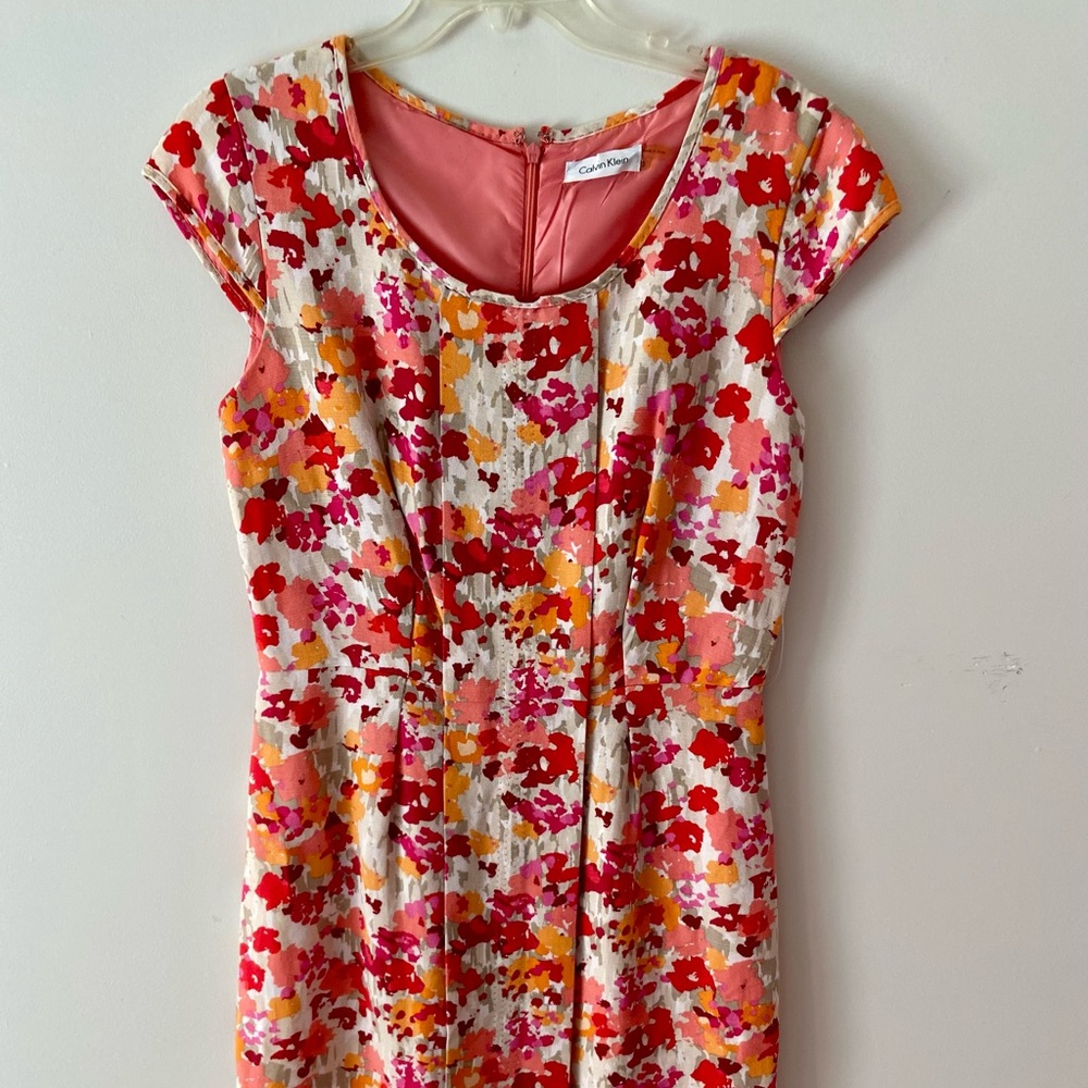 Floral print business dress